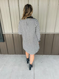 Keep It Classic Houndstooth Tweed Dress/Shacket