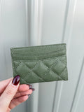 IN STOCK Card Case Classic Green Textured