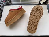 PRE-ORDER Shoes Platform Tazz Suede Clogs Chesnut