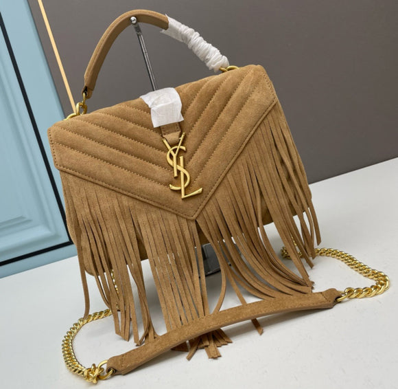 PRE-ORDER College Suede Fringe Tan