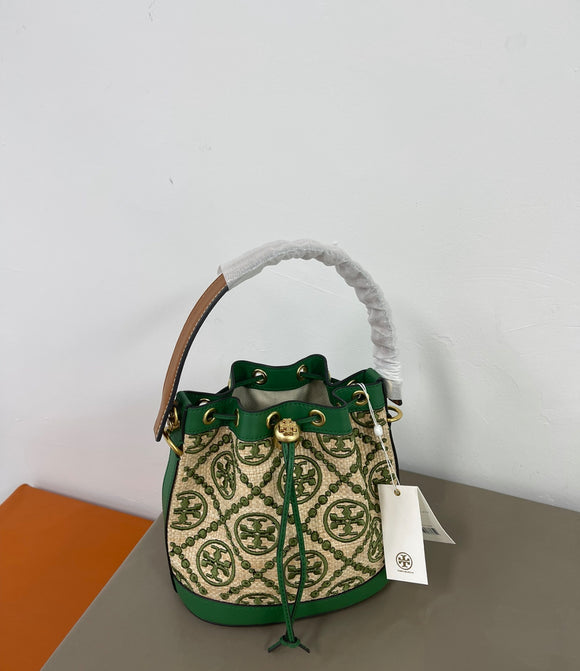 PRE-ORDER Jacquard Green Bucket Bag