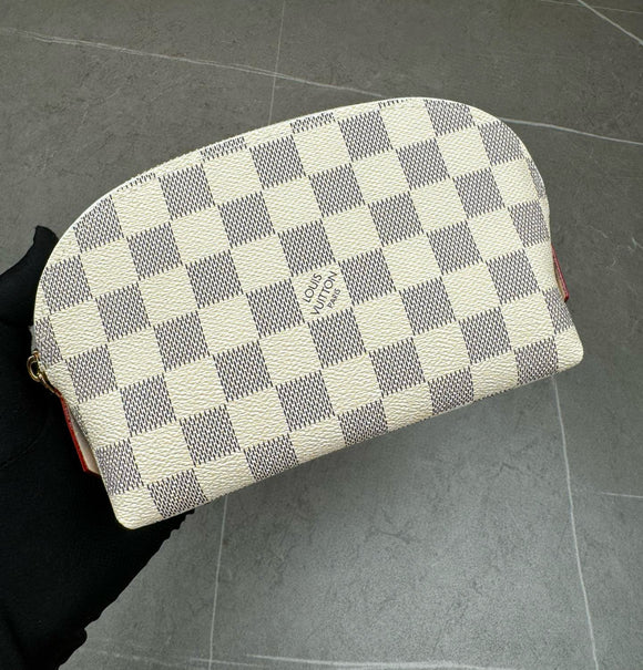 PRE-ORDER Cosmetic Pouch Checkered White