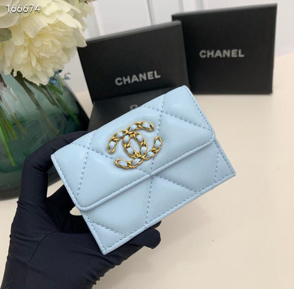 PRE-ORDER Wallet Chain C’s Tri-Fold Blue