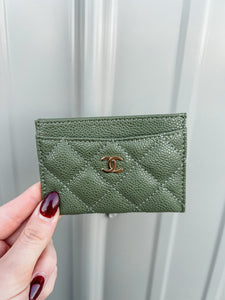 IN STOCK Card Case Classic Green Textured