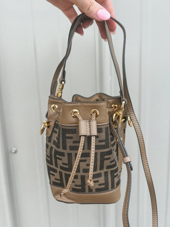 IN STOCK Mon Tresor Bucket Bag Brown