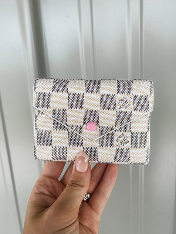 PRE-ORDER Wallet Mini Pink White Check
