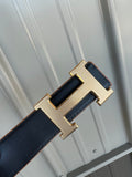 PRE-ORDER Belt Gold H Reversible