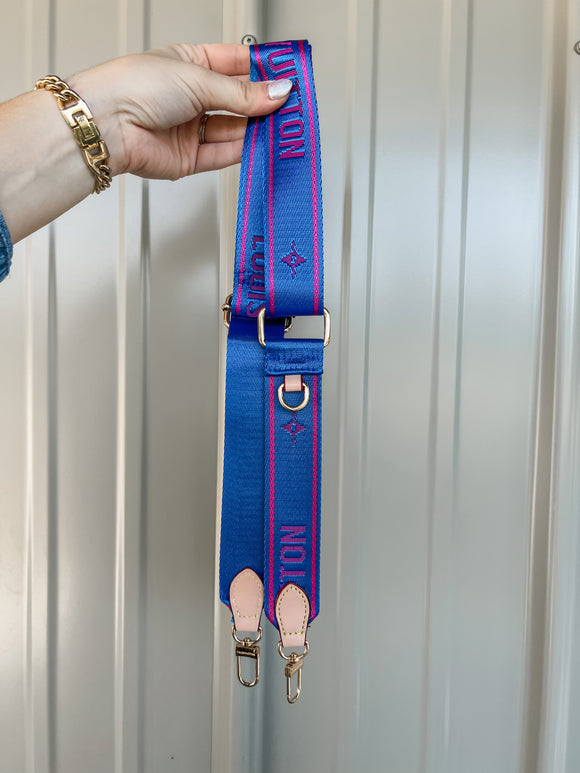 PRE-ORDER Fabric Strap Blue/Pink