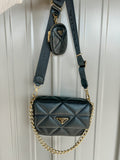 PRE-ORDER Padded Black Shoulder Bag