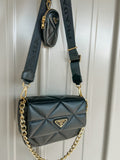 PRE-ORDER Padded Black Shoulder Bag