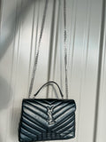 PRE-ORDER Loulou Silver Black Bag