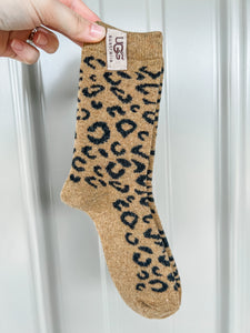 IN STOCK Leopard Brown Sock